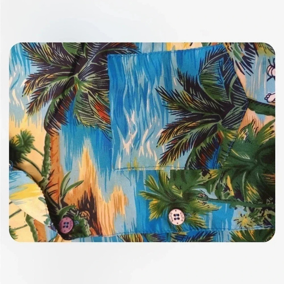 Rima Beachworld Short Sleeve Button Up Hawaiian Shirt Size Medium - Picture 5 of 5